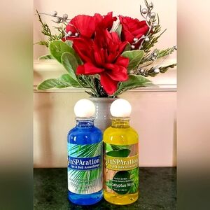 inSPAration AROMATHERAPY LIQUID SPA & BATH Eucalyptus Mint Tropical 9floz LOT X2